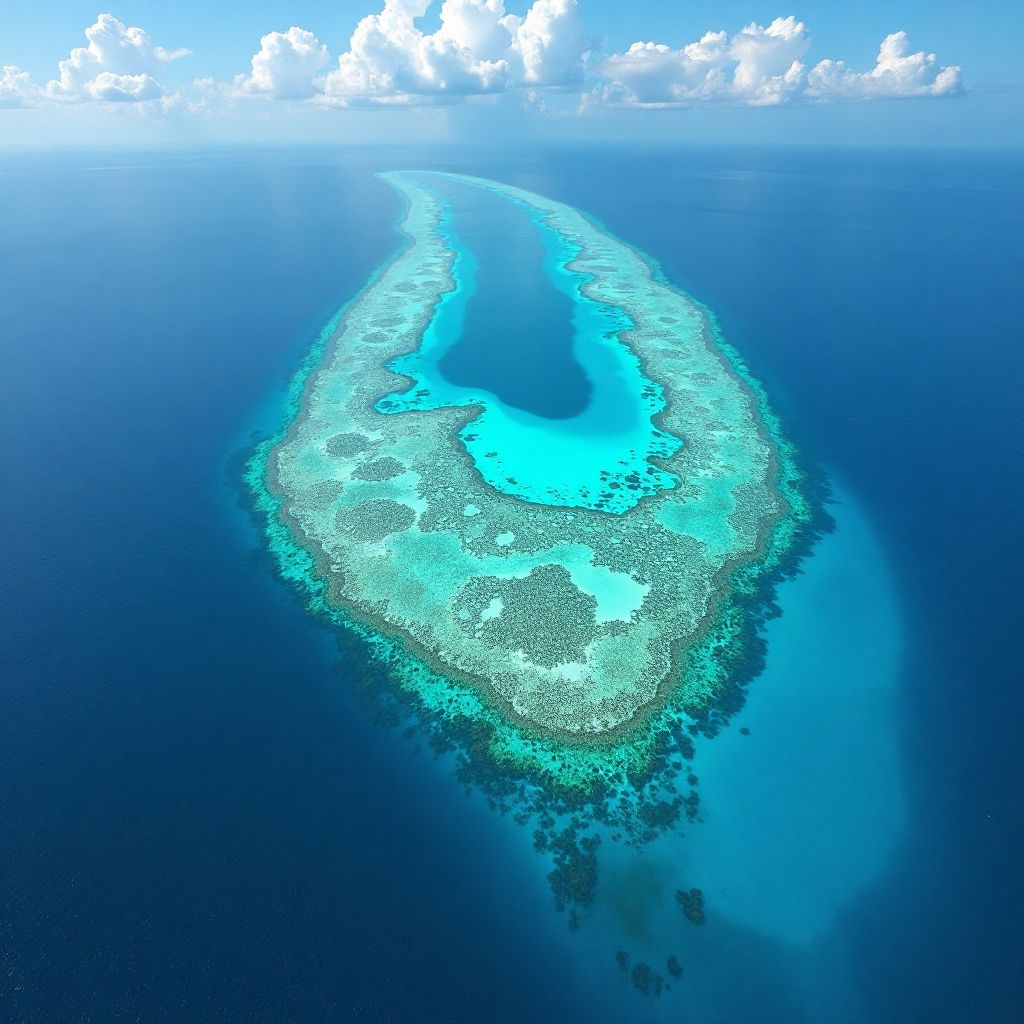 Great Barrier Reef aerial view