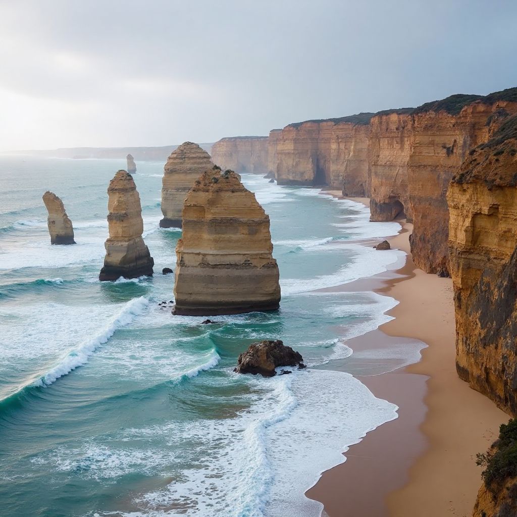 Twelve Apostles coastal rock formations