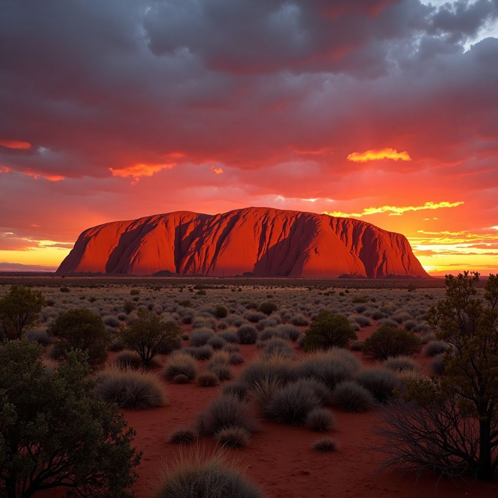 Uluru at sunset
